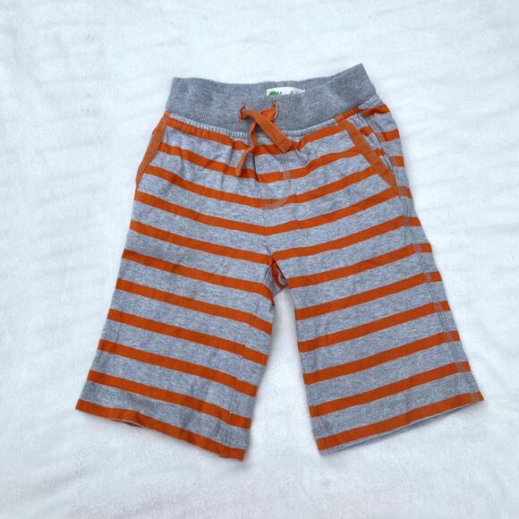 Mini Boden Orange & Grey Stripe Baggies Shorts - Picture 1 of 2